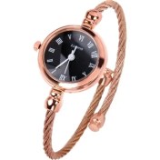 Resim Hanyang Gül Altın Siyah Lüks Vintage Moda Altın Gümüş Kadın Elbise Saatler Casual Kuvars Paslanmaz Çelik Bant Bilezik Izle Analog Bilek Saatleri (Yurt Dışından) 