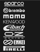 Resim Kırmızı-30cm X 13cm-su Geçirmez Pvc 8 Adet Araba Kapı Çıkartmaları Seti Kiti Teknik Yansıtıcı Yarış Etiket Otomobil Dış 