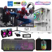 Resim XSR797 i5 12400F 24" 16 GB RAM 512 GB M.2 NVMe SSD RTX3050 Curved Sıvı Soğutma FreeDOS Masaüstü Oyuncu Bilgisayarı Xaser
