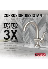 Resim Musluk Albion Tek Delikli Banyo Bataryası, Fırçalanmış Nikel Tek Kolu Banyo Bataryası, Banyo Lavabo Bataryası, Metal Push Pop-up Drenaj Grubu, Spotshield Fırçalanmış Nikel 15855lf-sp Açık Bej 