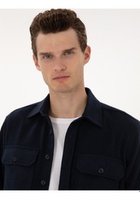 Resim Pierre Cardin Erkek Lacivert Gömlek Desenli 50316739-vr033 Lacivert 