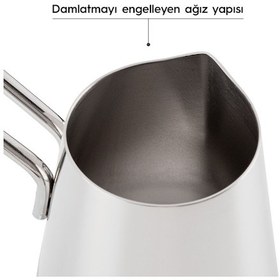 Resim Nehir Everest 4 Parça Standlı Paslanmaz Çelik Cezve Seti 