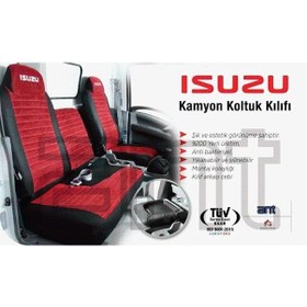 Resim Isuzu Nlr Nnr Koltuk Kılıfı Bordo Siyah 2017 Kafalıklar Sökülen 