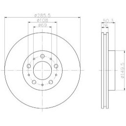 Resim Volvo S60 2000-2010 S80 1998-2006 Ön Fren Diski 