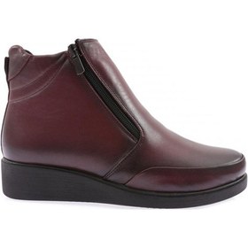Resim Dgn 431 Çift Fermuarlı Kalın Tabanlı Kadın Bot 431-1602-TPT-R0309 Bordo 