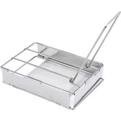 Resim Kosona Piramit Çelik Kahvaltılık Ekmek Fırını, İçten Isı Dağıtımı, Uzun Kollü, Taşınabilir, Kamp Piknik İçin Kolay Çekilebilir Depolama Gümüş 