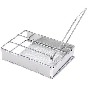 Resim Kosona Piramit Çelik Kahvaltılık Ekmek Fırını, İçten Isı Dağıtımı, Uzun Kollü, Taşınabilir, Kamp Piknik İçin Kolay Çekilebilir Depolama Gümüş 