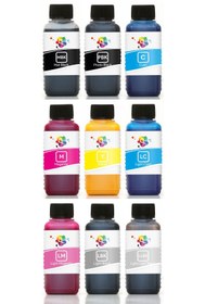 Resim Qc Epson T1571 T1579 Uyumlu Kartuş Mürekkebi Pro Serisi 100ml Set 9 Renk 