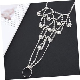 Resim 3 Bohem Bileği Zinciri Elmas Tenis Bileği Bilezik Takısı Zincir Kristal Dangle Halhal Kristal Yalınayak Sandalet Tenis Bilezikler Asılı Aksesuarlar Plaj Gelin 