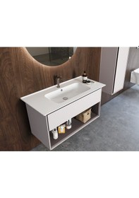 Resim Cerastyle Turkuaz Blue Etajerli Lavabo 70*47CM 