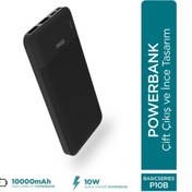 Resim Phixi Basic P10 10000mah Powerbank 10w - 2 Port Led Gösterge - Taşınabilir Şarj Cihazı 