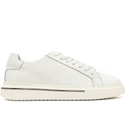 Resim Derimod Erkek Beyaz Bağcıklı Kalın Tabanlı Deri Sneaker 25WFD612518 