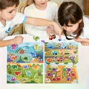 Resim 4 Kitap Etkileşimli Eğitim Çıkartması | 3-6 Yaş Çocuklar İçin | Alfabe ve Kelime Bilgisi Gelişimi | Dayanıklı Kağıt, Yeniden Kullanılabilir Şekiller | Pil Gerekmez | Hayvan Resimlerle Sessiz Okuma Kitabı 