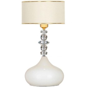 Resim 571 Store ELPİS MASA ABAJURU KRİSTAL TAŞ KUMAŞ BAŞLIK MATAL AYAK 