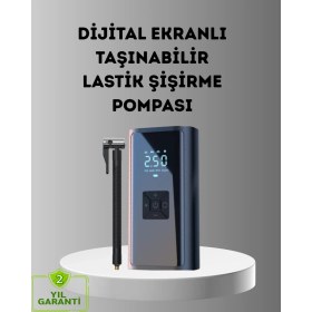 Resim Belle Fusion Bfs Dijital Ekranlı Kablosuz Hava Pompası LED Işıklı 12V 80W 