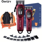 Resim GERTZY 2-in-1 Erkek Saç Kesme Makinesi Seti - Profesyonel Kablosuz Trimmer, Şarj Edilebilir, 15 Sınırlı Taraklar Dahil, USB Şarj, ≤36V Çalışma Voltajı, Ev ve Salon Kullanımı İçin İdeal, Şık Mor ve Siyah Tasarım 