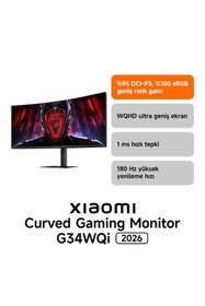Resim Xiaomi G34WQi C34WQBA-RGGL 27″ 180Hz 1ms UWQHD VA Gaming (Oyuncu) Monitör 