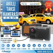 Resim Navistar Uzaktan izlemeli 2 Kameralı Wifi GPS 4G Yapay Zeka destekli Akıllı Dashcam Taksi Kamera Sistemi 