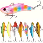 Resim 1 adet 7 cm 17 gram titreşimli crankbait balıkçılık avı, 3D gözler ve batma eylemi ile - Su ve tuzlu su balıkçılığı için alüminyum alaşımlı sert av, renkli mavi tasarım, gerçekçi tasarım, işçi günü ve aile kutlamaları için mükemmel, yüksek kaliteli balıkçılık avı | Canlı balıkçılık avı | Batma mekanizması 