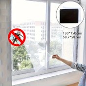 Resim Yatak Odası ve Ev Dekoru için Özel Olarak Düzenlenebilir, Köşeleri Yerine Getiren Kendinden Yapışkanlı Sivrisinek Ağı Seti - Plastik Malzeme, 130*150cm/50.7*58.5in, Ev Koruma | Modern Pencere Tedavisi | Kolay Kurulum Ağı 