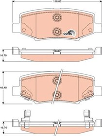 Resim Trw Gdb4145 Fren Balatasi Arka ( Jeep : Cherokee 07-/dodge : Nitro 2.8crd.3.7 68003776aa (wa132687) 