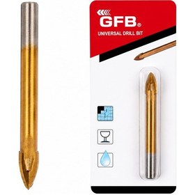 Resim Gfb 4607 12 Mm Cam Seramik Delme Matkap Ucu Fayans Porselen Granit Seramik Cam Delici Uç 