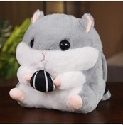 Resim Luckydog Mengtuo 3d Hamster Sırt Çantası, El Isıtıcı, Gri, Sıcak Su Şişesi, Karikatür El Yastığı Gri 