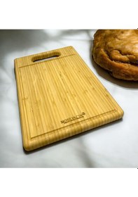 Resim Bambu Kesme Tahtası Su Oluklu 30x24 Naturel 