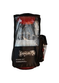 Resim Dragondo 33044-p Jr Çocuk Boks Eldiveni Seti Eldiven+bandaj+dişlik Kırmızı 