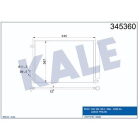 Resim Klima Kondenseri Fiat 500 Ford Ka 1.2I 1.3 Tdci 2008- 504645315 