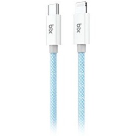 Resim Bix T3CL Type-C to Lightning iPhone 27W Örgülü Hızlı Şarj ve Data Kablosu 1 M Mavi 