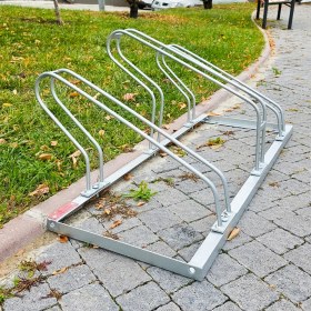 Resim İleri Trafik Bisiklet Park Yeri Üçlü Galvaniz EKO, Park Demiri 105 x 40 cm 