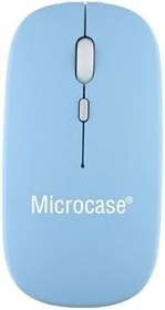 Resim Microcase 1600 DPI Şarj Edilebilir 2.4 GHz Çift Modlu Bluetooth Kablosuz Mouse - AL2675 Mavi 