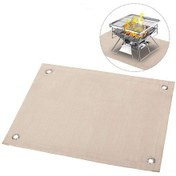 Resim Gajeena Ateşe Dayanıklı Cam Elyaf Mat - 60x80cm - Izgara Ve Ocak Altı İçin Mükemmel Koruma Haki 