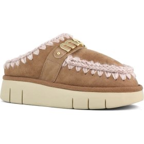 Resim Kadın Terlik/ Panduf ( Ev ) MU.FW531001A Pkbro Mou Bounce Clog Metal Logo Beige Suede 