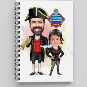 Resim Kaşif Baba ve Kızı Karikatürlü Defter 