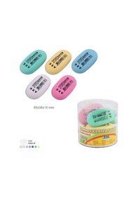 Resim Ark Oval Yumuşak Silgi Seti 5 Adet Karışık Pastel Renkler 