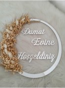 Resim Damat Evine Hoşgeldiniz Kapı Süsü Kapı Süsü Pleksi Gümüş Söz Nişan Nikah Kına Nkah Dekorasyon 