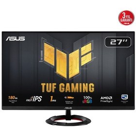 Resim Asus Tuf Gaming Vg279q3r 27" 180hz 1ms Hdmı Dp Elmb Sync Adaptivesync Fhd Fast Ips Gaming Monitör 