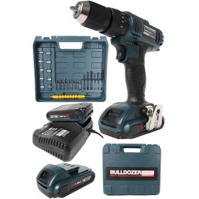 Resim Bulldozer Darktron Darbeli Çift Akülü 24 V 5 Ah Şarjlı Vidalama Matkap + 27 Parça Usta Seti 