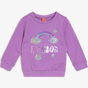 Resim Kız Bebek Pul Detaylı Sweatshirt 