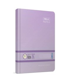 Resim The Book Pastel 17x24 160 Yaprak 4 Bölmeli Sert Kapak Ciltli Defter 3049 Kareli Mor Pastel Mor 