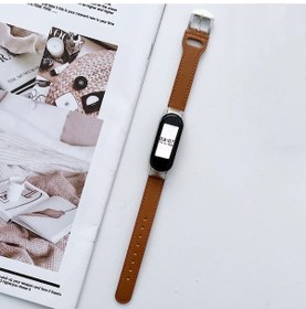 Resim Sones Xiaomi Mi Band 5/6 8 Tokalı Deri Watch Band 