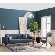 Resim Weltew Home Stil Koltuk Takımı 3+1 (gri - Mavi) 