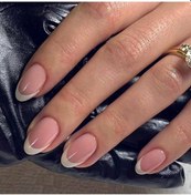 Resim Beyaz French Badem Takma Tırnak Seti 24 Adet - Beyaz-5 