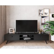 Resim Robinhome Robin Home Arya Tv Ünitesi Ahşap Ayak, 2Çekmece, Siyah Ar5-332 
