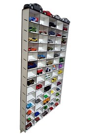 Resim ERSOY HOME Ahşap Eğimli Dekoratif Duvar Araba Rafı( 70 Araçlık-hızlı Yapıştırıcı Hediye) 