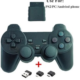 Resim Clear-2.4g Kablosuz Denetleyici Ps2 Gamepad İçin Ps2 Kablosuz Oyun Kolu İçin Ps2 Pc Android Telefon Oyun Denetleyicisi 