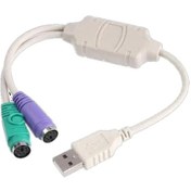 Resim Usb Ps/2 Klavye Mouse 4638P Tek Usbden Çalıştıran Kablosu Çevirici 