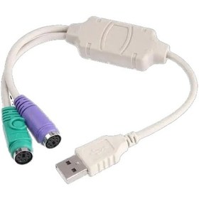 Resim Usb Ps/2 Klavye Mouse 4638P Tek Usbden Çalıştıran Kablosu Çevirici 